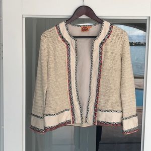 Tory Burch jacket crochet.